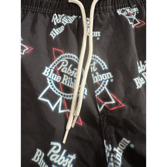 Pabst Blue Ribbon Beer Means 2 XL Swim Trunks With Pickets No Liner - Picture 2 of 5